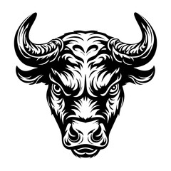 Majestic Bull Head Vector Illustration