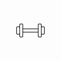 single dumbbell weight icon sign vector