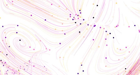 Colorful abstract background with swirling lines and scattered dots. Perfect for design projects.