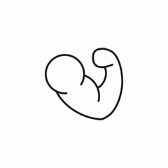 strong arm bicep icon sign vector