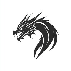 Obraz premium Bold dragon head, tribal style