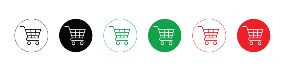 Minimalist Shopping Cart Line Icon – Simple Vector Illustration of Trolley Symbol for E-commerce, Mobile Apps, Retail Websites, Online Stores, and Digital Marketplace UI Designs