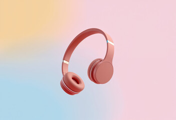  Wireless Headphones with Color Burst Background