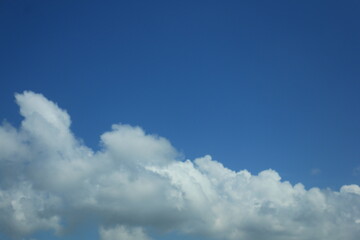 photo of a clear blue sky with beautiful white clouds