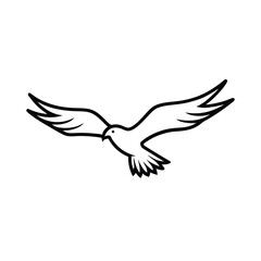 Fototapeta premium soaring-eagle-vector-illustration-with-outstretche.eps