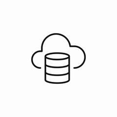 cloud data storage icon sign vector