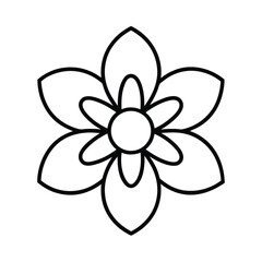 quirky-floral-doodle-icon-with-rounded-petals-and-.eps