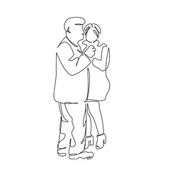 One continuous single drawing line art flat doodle dancing, retirement, happiness, fun, togetherness, man, woman, old. Isolated image hand draw contour on a white background, hand drawn, not AI
