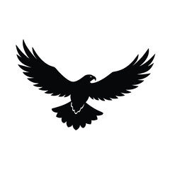 Obraz premium flying-eagle-silhouette-vector-with-clean-outline-.eps