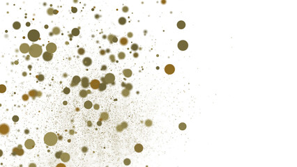 gold  Shower: Dynamic 3D Illustration of Dancing gold Confetti