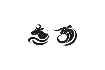 Obraz premium Cow vector logo