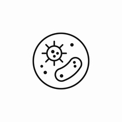 microscopic organisms view icon sign vector