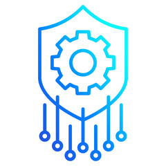 privacy settings line icon on white