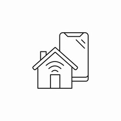 smart home control icon sign vector