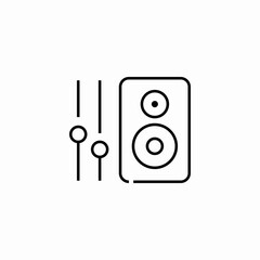 audio speaker mixer icon sign vector