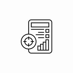 document target analysis icon sign vector