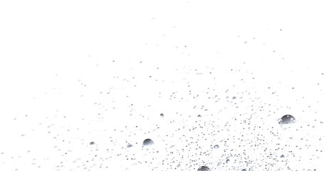 Abstract background with silver bubbles floating on white. Perfect for cosmetics or spa.