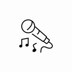 microphone musical notes icon sign vector