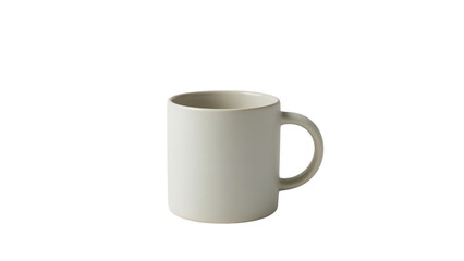 A minimalist white mug with a smooth finish, perfect for enjoying your favorite hot beverages.
