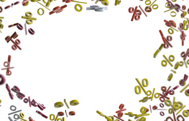 sale digital percent in transparent