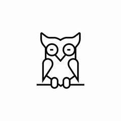 owl wise bird icon sign vector