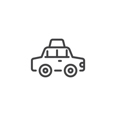 Taxi cab line icon