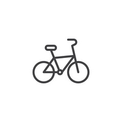 Fototapeta premium Bicycle cycling line icon