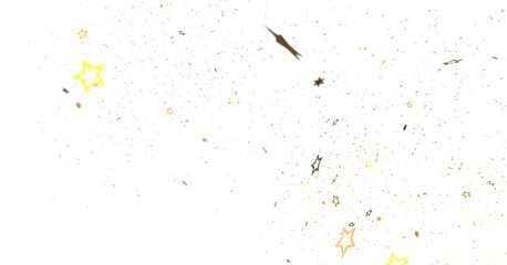 XMAS stars. Confetti celebration, Falling golden abstract decoration for party, birthday celebrate,