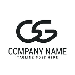 Fototapeta premium Creative Letter GG Modern Minimalist Vector Logo Design Templates for Brand