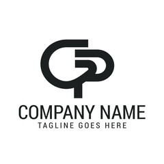 Creative Letter GP or PG Modern Minimalist Vector Logo Design Templates for Brand