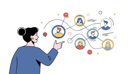 Building connections people network interaction strategy development planning business collaboration development