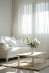 modern living room with window