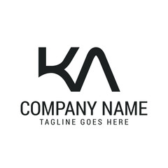 Creative Letter KA or Ak Modern Minimalist Vector Logo Design Templates for Brand