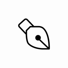 fountain pen nib icon sign vector