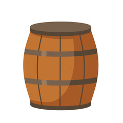 wooden barrel isolated 