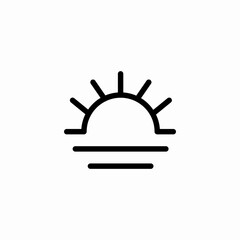 sunrise horizon weather icon sign vector