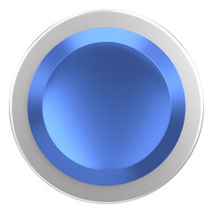 Circle button. Price tag. 3D illustration.