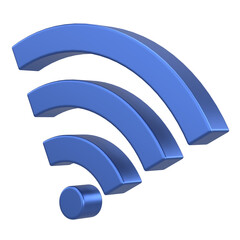 Wifi icon. Wireless signal. 3D illustration.