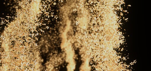 Abstract background of golden stars. Perfect for celebratory designs, luxury brands, and more.