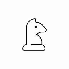 chess knight piece icon sign vector