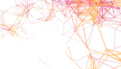 Download this abstract background image featuring pink and orange network connection lines. Perfect for technology conce