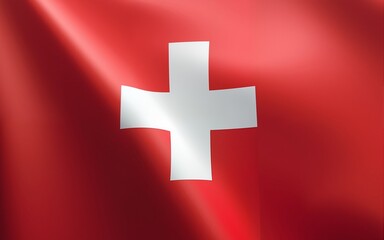 Obraz premium Swiss flag, Switzerland National Day background. Generative AI. High quality
