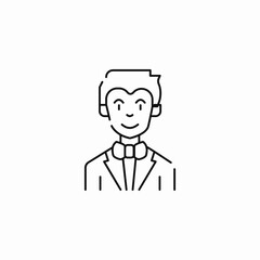 man bow tie icon sign vector