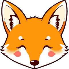 red fox vector illustration