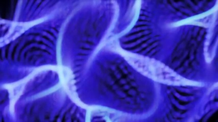 Dynamic Organic Flow: Abstract Blue and Green Glowing Lines and Particles Moving Hypnotically, Representing Data, Energy, or Biological Processes - Powered by Adobe