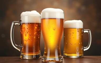Global brew celebration, international beer day - commemorating the worldwide admiration for beer, embracing its diverse flavors and cultural significance in a unified toast. High quality
