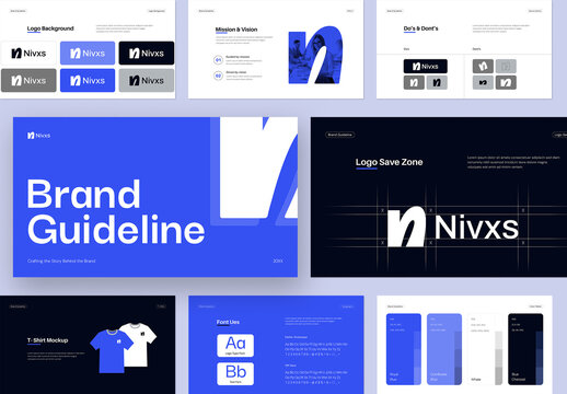 Modern Company Brand Identity Guideline Kit Presentation Template