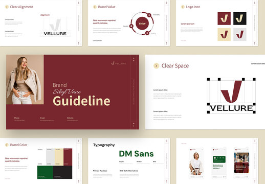 Elegant Personal Fashion Brand Identity Guidelines Presentation Template