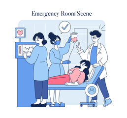 Healthcare Professional. Flat Vector Illustration