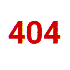 Glitch 404 Error Sticker &ndash; Digital Distortion Typography Design